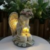 Outdoor Solar Angel Girl Garden Statue Resin Craft Ornament for Yard Decorative Solar-Powered Landscape Light