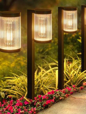 Solar Garden Light LED Filament Lamp Outdoor Ground Stake Landscape Lighting Courtyard Decor Lawn Solar Light