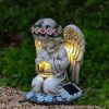 Outdoor Solar Angel Girl Garden Statue Resin Craft Ornament for Yard Decorative Solar-Powered Landscape Light
