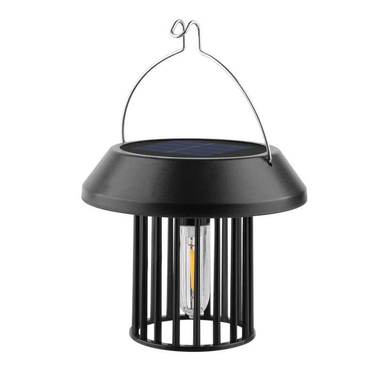 Solar Garden Light Outdoor Waterproof Garden Decor Camping Pendant Light Filament Small Hanging Lamp Vintage Wall Light