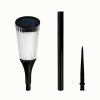 Solar-Powered Lawn Flame Light Outdoor Garden Yard Lamp with Tilted Solar Panel Ground-Stake Decorative Landscape Lighting