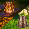 Solar Butterfly Light Outdoor Garden Decoration Waterproof Hollow Design Iron Lantern Garden Light