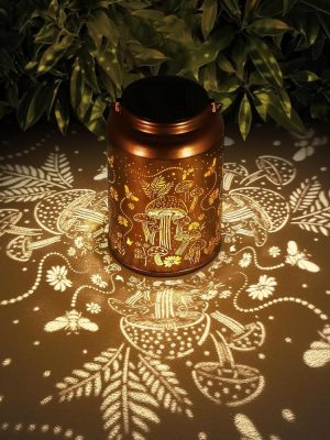 Solar Lanterns Outdoor Waterproof Bee Mushroom Decoration for Women Mon Hanging Solar Lights for Yard Patio Garden Decor