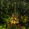 Solar Butterfly Light Outdoor Garden Decoration Waterproof Hollow Design Iron Lantern Garden Light