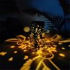 Solar-Powered Wind Chime Butterfly Lantern Outdoor Garden Decor with Waterproof Design Creative Projection Lighting