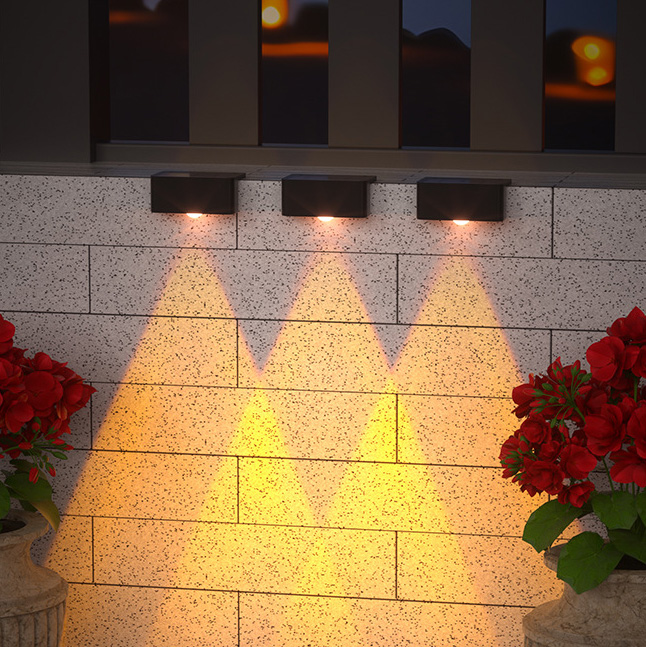 Solar Step Lights LED Stairway Lights for Pathway Outdoor Garden Landscape Lamp Courtyard Fence Wall Stair Lights