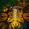 Solar Hanging Lantern Outdoor Courtyard Light Landscape Balcony Home Decorative Garden Retro Iron Lantern