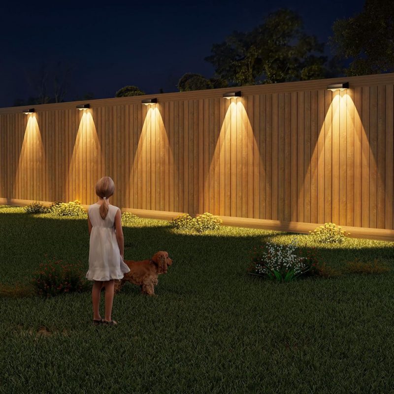 New Solar Outdoor Courtyard Wall Light RGB Colorful Decoration Light Outdoor Corridor Washing Wall Light