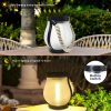 Solar Jute Flame Light USB Rechargeable Outdoor Courtyard Decoration Waterproof Hanging Multi-Functional Lighting