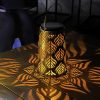 Solar Hanging Lantern Outdoor Courtyard Light Landscape Balcony Home Decorative Garden Retro Iron Lantern