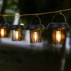 Solar Garden Light Outdoor Waterproof Garden Decor Camping Pendant Light Filament Small Hanging Lamp Vintage Wall Light