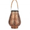 Solar Snowflake Metal Hanging Light Iron Christmas Lantern Outdoor Garden Projector Waterproof Yard Light