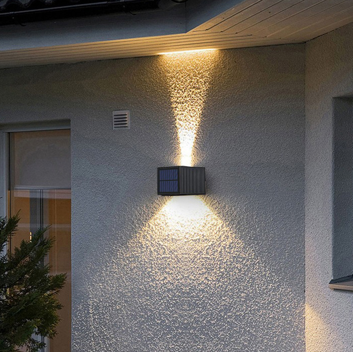 New Outdoor Wall Light Garden Landscape Decorative Atmosphere Light Waterproof Solar Washing Wall Light for Courtyard Fence