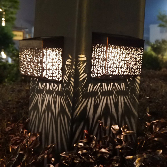 New Solar Hollow Wall Lamp Outdoor Courtyard Villa Garden Fence Decorative Light