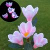 New 4-Head Solar-Powered Magnolia Jasmine Garden Lights Festive LED Decor for Patio Lawn Garden Waterproof Energy-Efficient