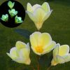 New 4-Head Solar-Powered Magnolia Jasmine Garden Lights Festive LED Decor for Patio Lawn Garden Waterproof Energy-Efficient