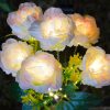 Solar-Powered Peony Garden Lights Realistic Flower Design Waterproof Outdoor Decor for Lawn Patio