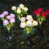 Solar-Powered Peony Garden Lights Realistic Flower Design Waterproof Outdoor Decor for Lawn Patio