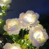 Solar-Powered Peony Garden Lights Realistic Flower Design Waterproof Outdoor Decor for Lawn Patio