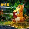 Solar Cat Garden Light Outdoor Animal Figurine Landscape Lamp for Yard Lawn Patio Cute Decorative Ornament