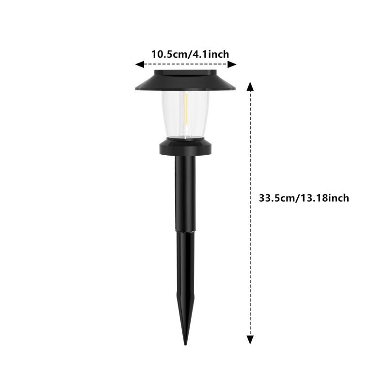 Solar-Powered Outdoor Path Lights Waterproof Garden Lawn Decor with Ground Spike Energy-Efficient Landscape Lighting