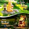 Solar Cat Garden Light Outdoor Animal Figurine Landscape Lamp for Yard Lawn Patio Cute Decorative Ornament