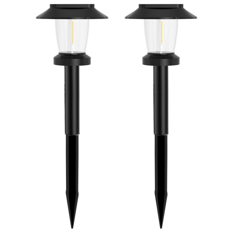 Solar-Powered Outdoor Path Lights Waterproof Garden Lawn Decor with Ground Spike Energy-Efficient Landscape Lighting