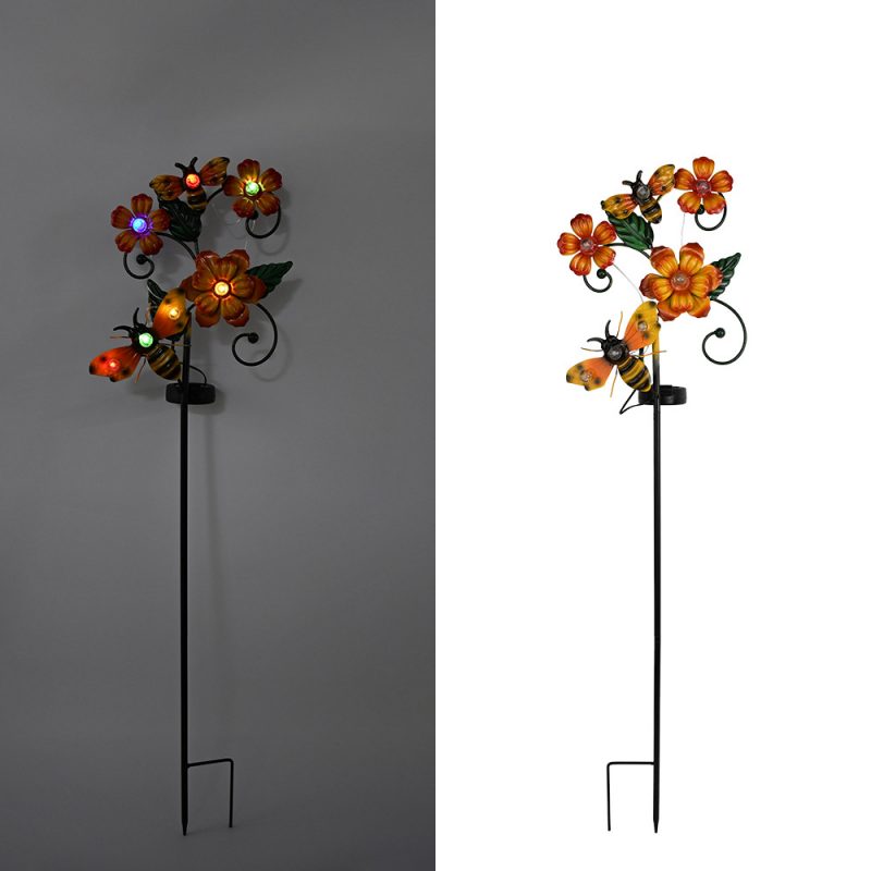 Solar-Powered Wrought Iron Butterfly Lawn Lights Outdoor Garden Decor Waterproof Energy-Efficient