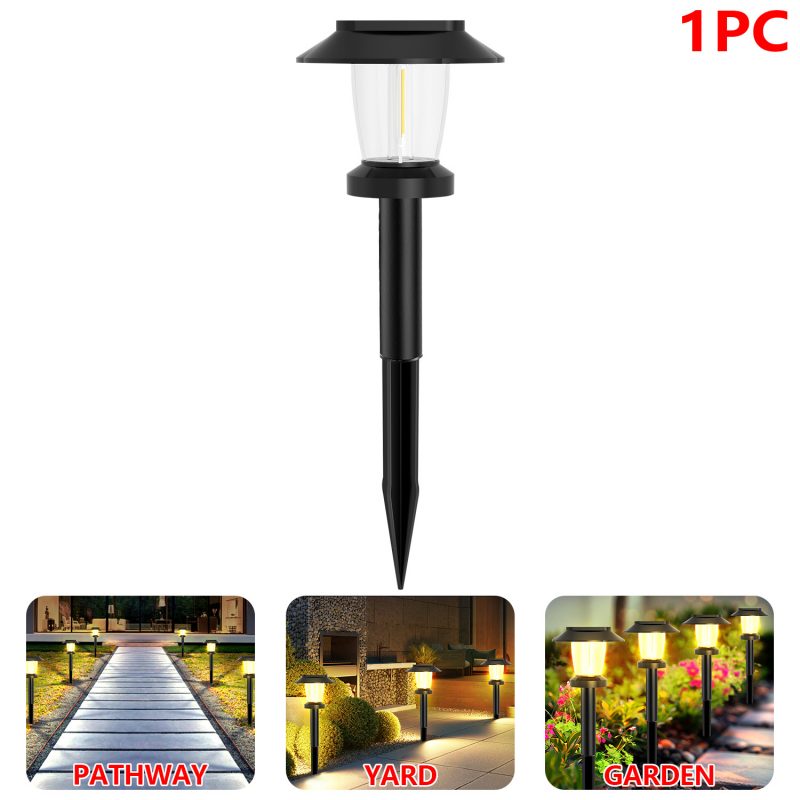 Solar-Powered Outdoor Path Lights Waterproof Garden Lawn Decor with Ground Spike Energy-Efficient Landscape Lighting