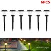 Solar-Powered Outdoor Path Lights Waterproof Garden Lawn Decor with Ground Spike Energy-Efficient Landscape Lighting