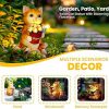 Solar Cat Garden Light Outdoor Animal Figurine Landscape Lamp for Yard Lawn Patio Cute Decorative Ornament